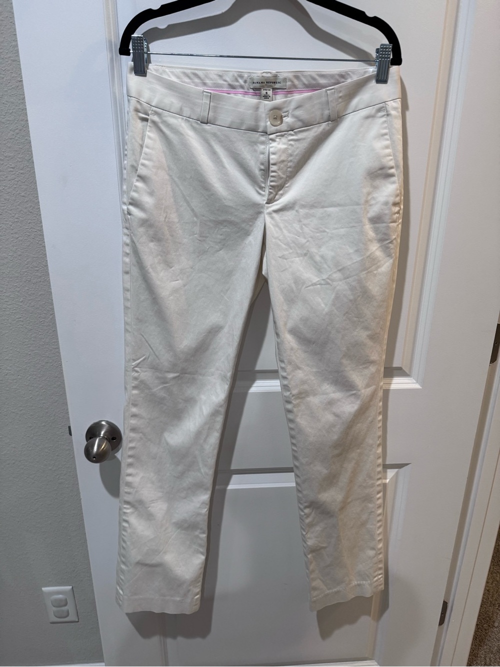 Banana Republic White Straight Leg Pants